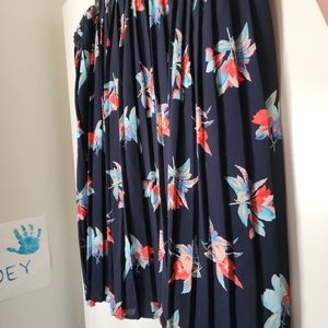 Navy blue flower skirt
